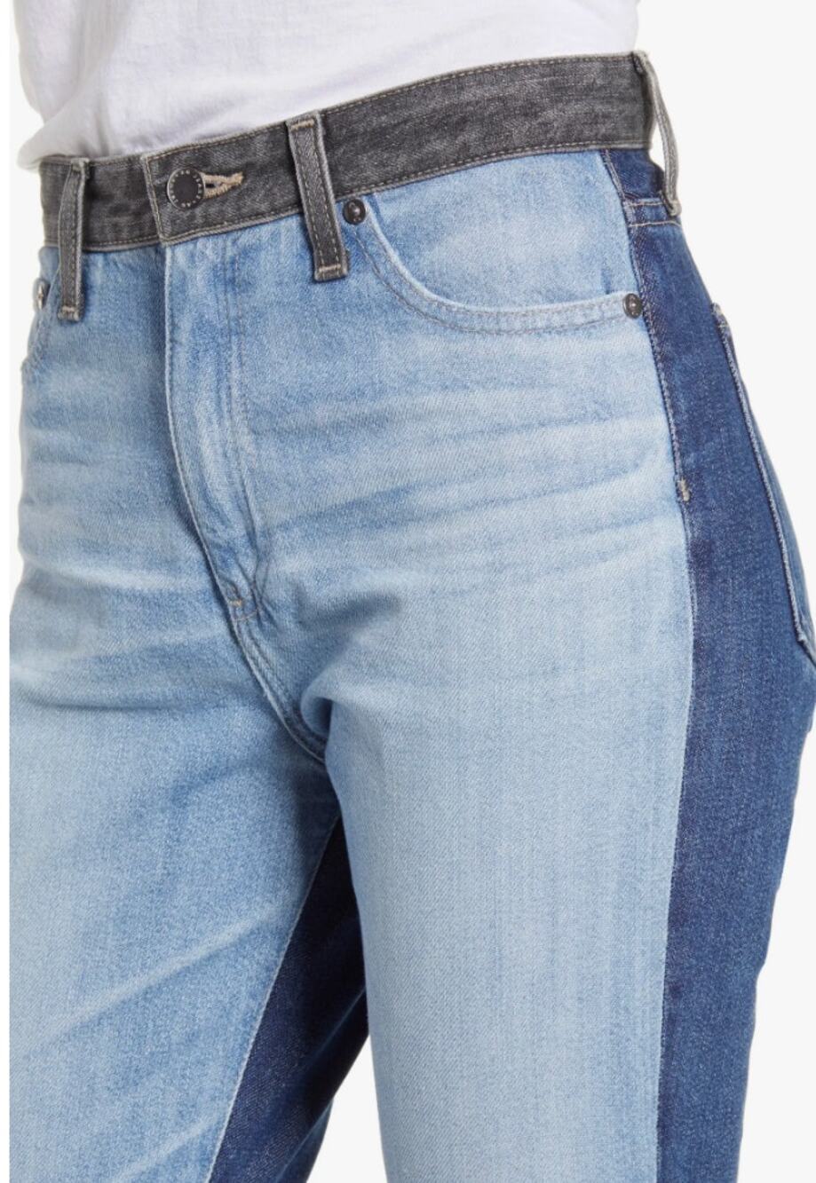 AG Adriano Goldschmied Sophia High Waist Skinny Ankle Jeans Size 24 Two Tone